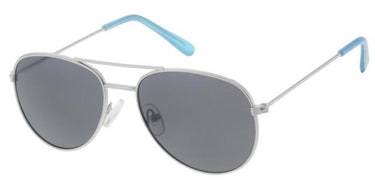 Pilot glasses in metal for children 5-8 years - Light Silver Blue Tips